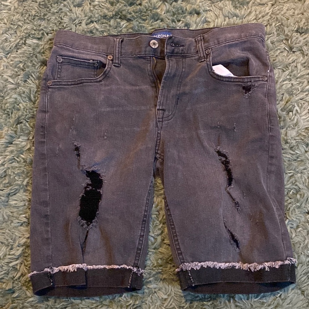 Mens Black Jean Shorts